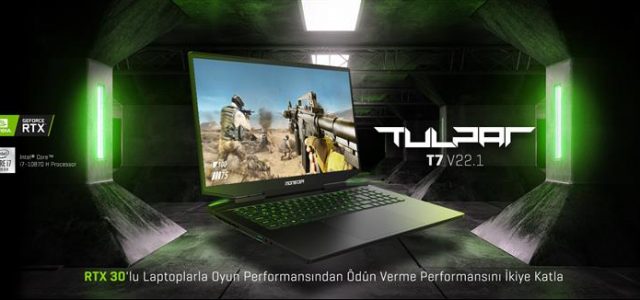 NVIDIA GeForce RTX 30 Serisi Ekran Kartlı Tulpar Notebooklar Ön Siparişte