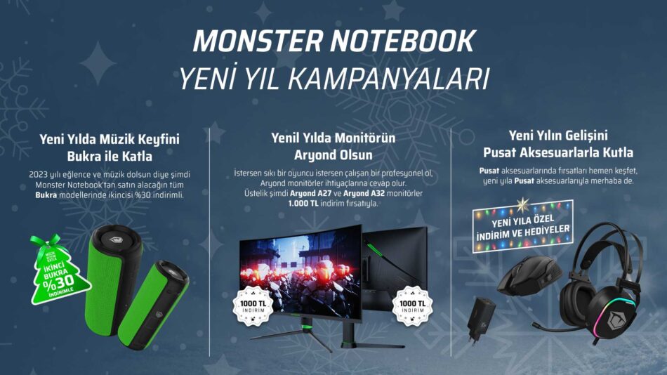 Monster Notebook yılbaşı kampanya