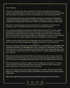 Dune: Awakening Hazirana Ertelendi Ama Beta Hafta Sonu Bizi Bekliyor