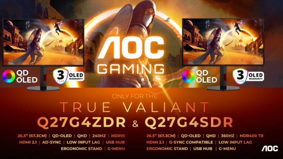 AOC GAMING ’den Yeni Nesil QD-OLED Performansı: Q27G4ZDR ve Q27G4SDR Tanıtıldı